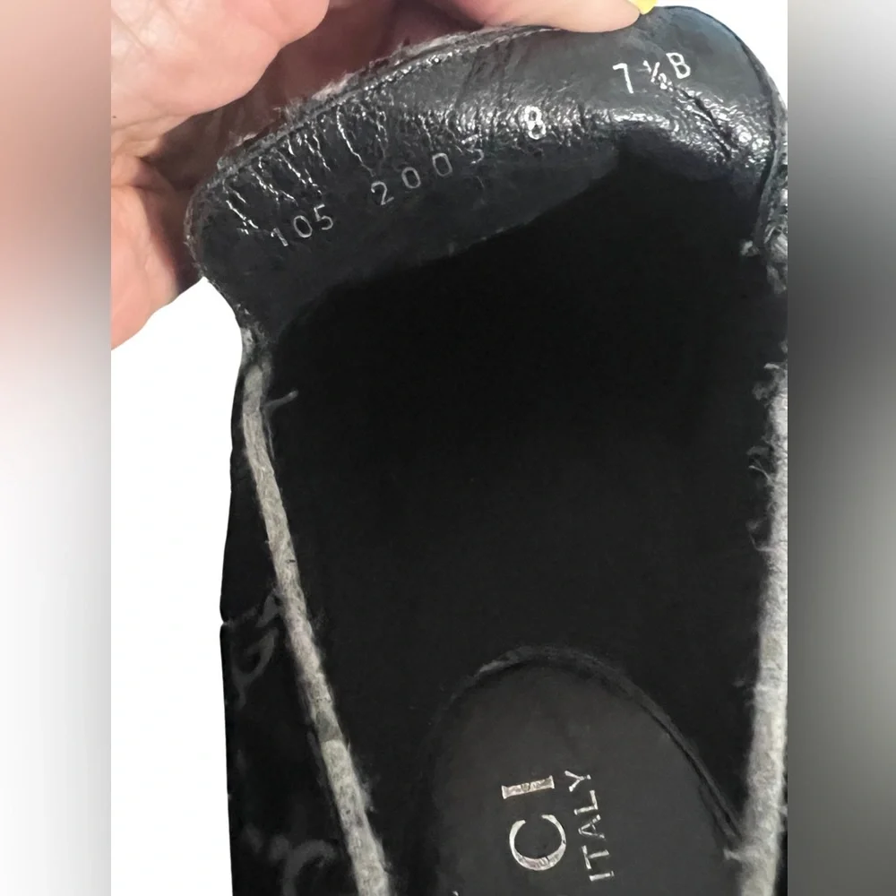 GUCCI Black Suede Double G Platform Loafers - Picture 6 of 13